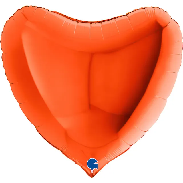 grabo-dekorationen-uni-herz-folienballon-91-cm-orange image 1