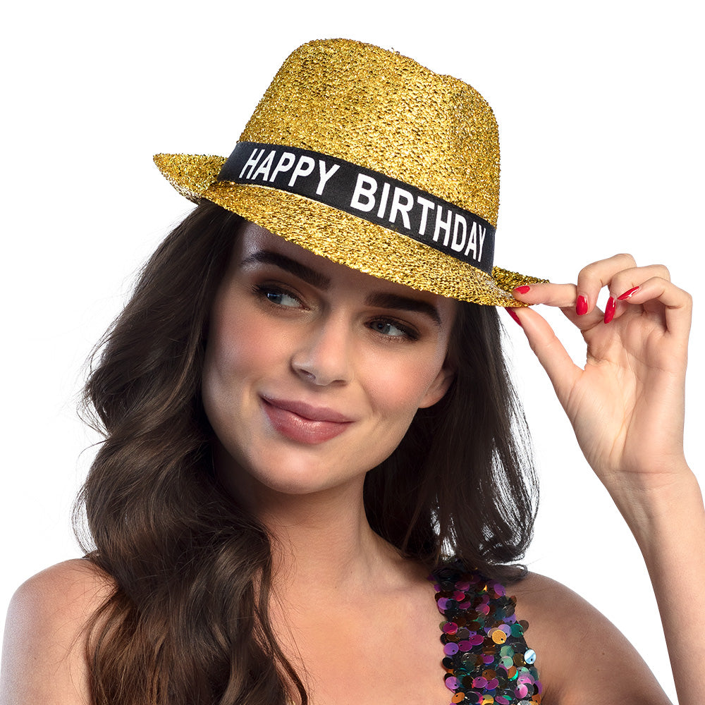 hut-sparkling-happy-birthday-erwachsene-gold image 2
