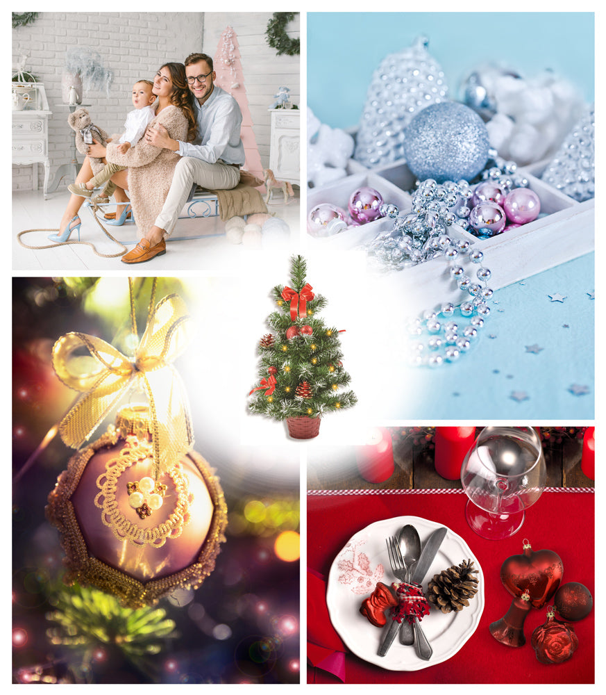 das-kost-mland-deko-weihnachtsbaum-50cm-led-rot-mit-kugeln image 2