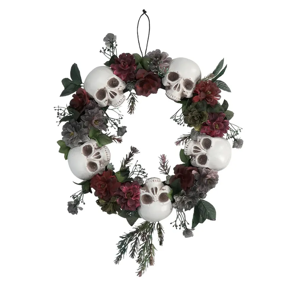 das-kost-mland-halloween-blumenkranz-sch-del-40-5-cm-deko image 1