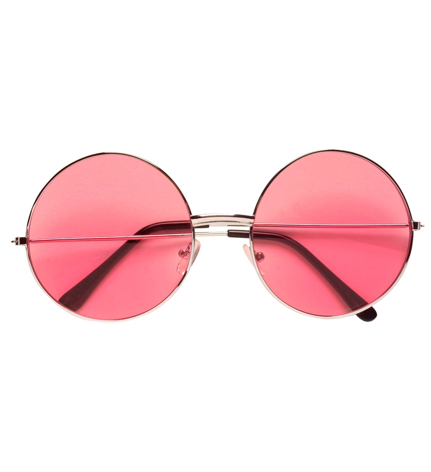 das-kost-mland-hippie-partybrille-xl-rund-pink-silber image 1