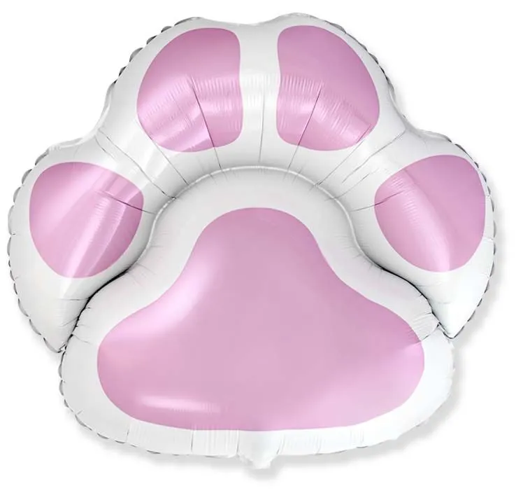 das-kost-mland-dekorationen-folienballon-pfote-pink-shape image 1