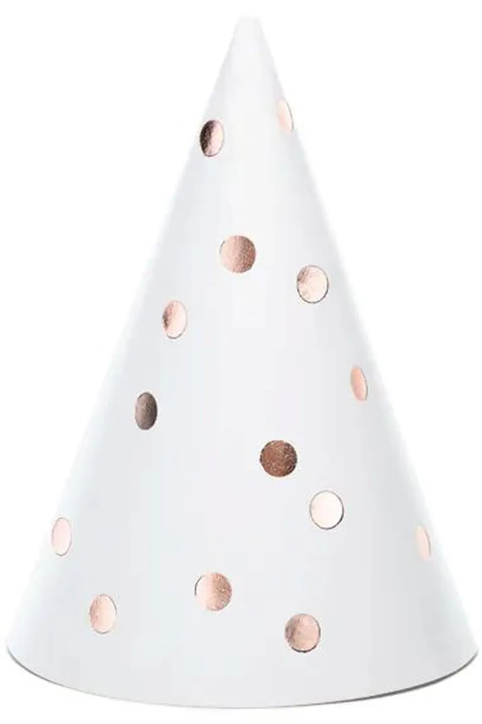 das-kost-mland-accessoires-partyhut-6stk-wei-dots-16cm image 1