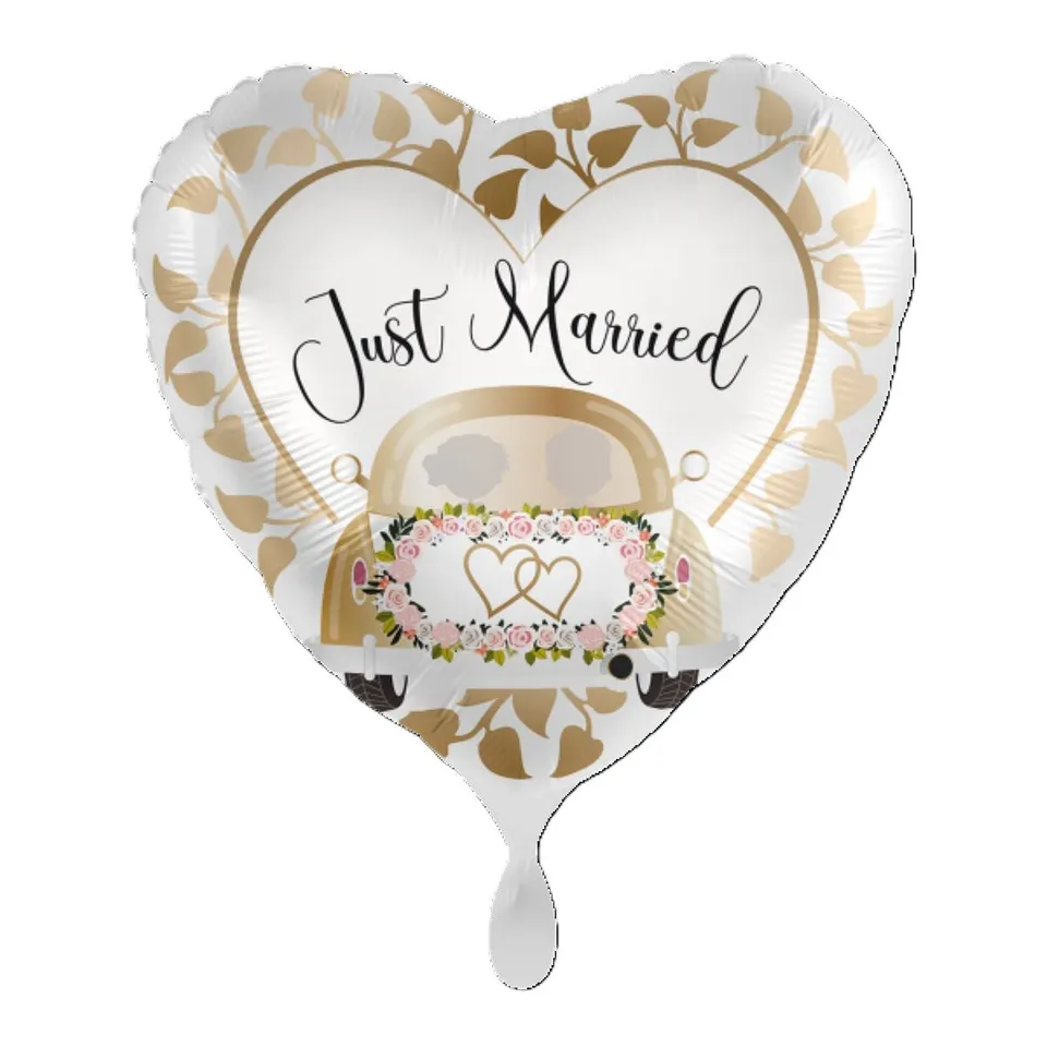 das-kost-mland-just-married-herz-folienballon-43cm image 1