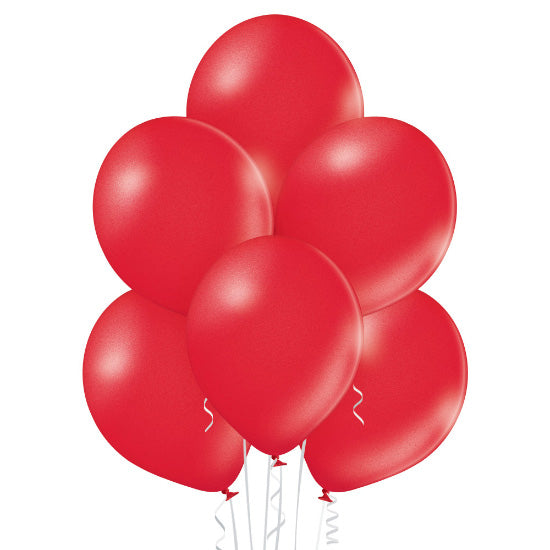 das-kost-mland-dekorationen-uni-metallic-luftballons-rot-25-stk-30cm image 2