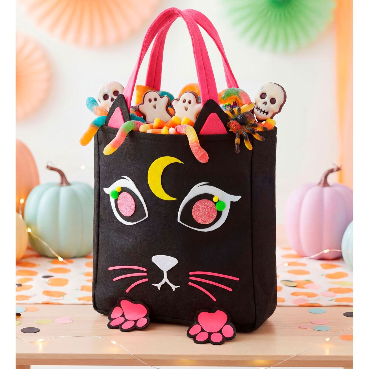 das-kost-mland-halloween-betteltasche-katze-schwarz-sammeltasche image 3