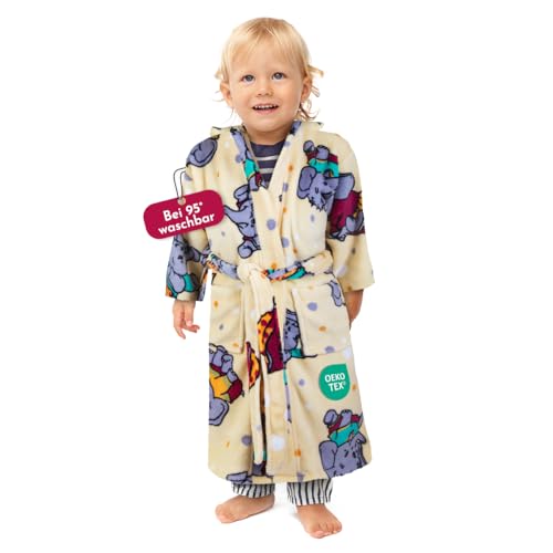 clinotest-kinderbademantel-fleece-elefant-gr-140-kapuze image 6