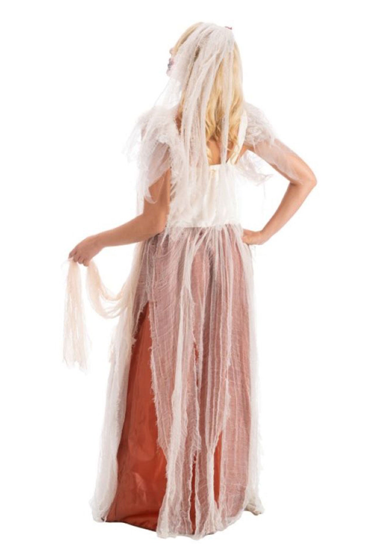das-kost-mland-cristina-geisterbraut-kost-m-damen-creme-rot-schleier image 4