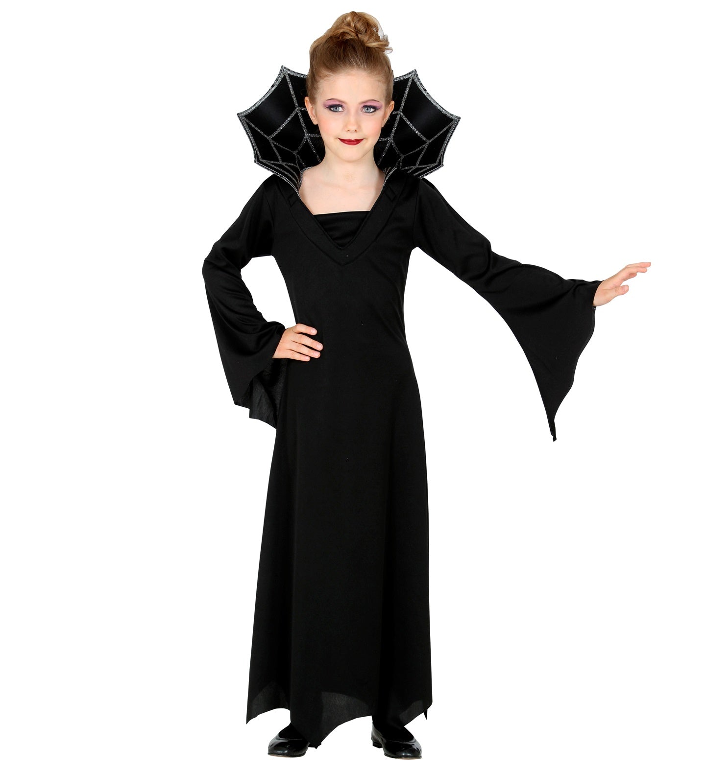 das-kost-mland-m-dchen-kid-vampirin-kost-m-kleid-schwarz-128 image 3