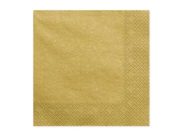 das-kost-mland-servietten-uni-gold-metallic-33x33cm-20-stk image 1