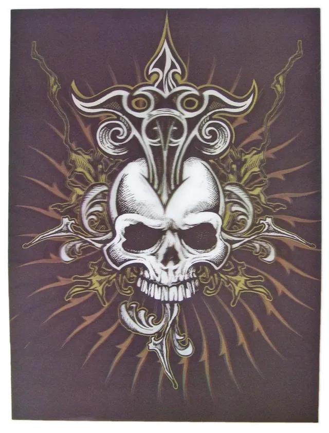 das-kost-mland-dekorationen-3d-effektbild-totenkopf-tribal-bild-39-5cm image 1