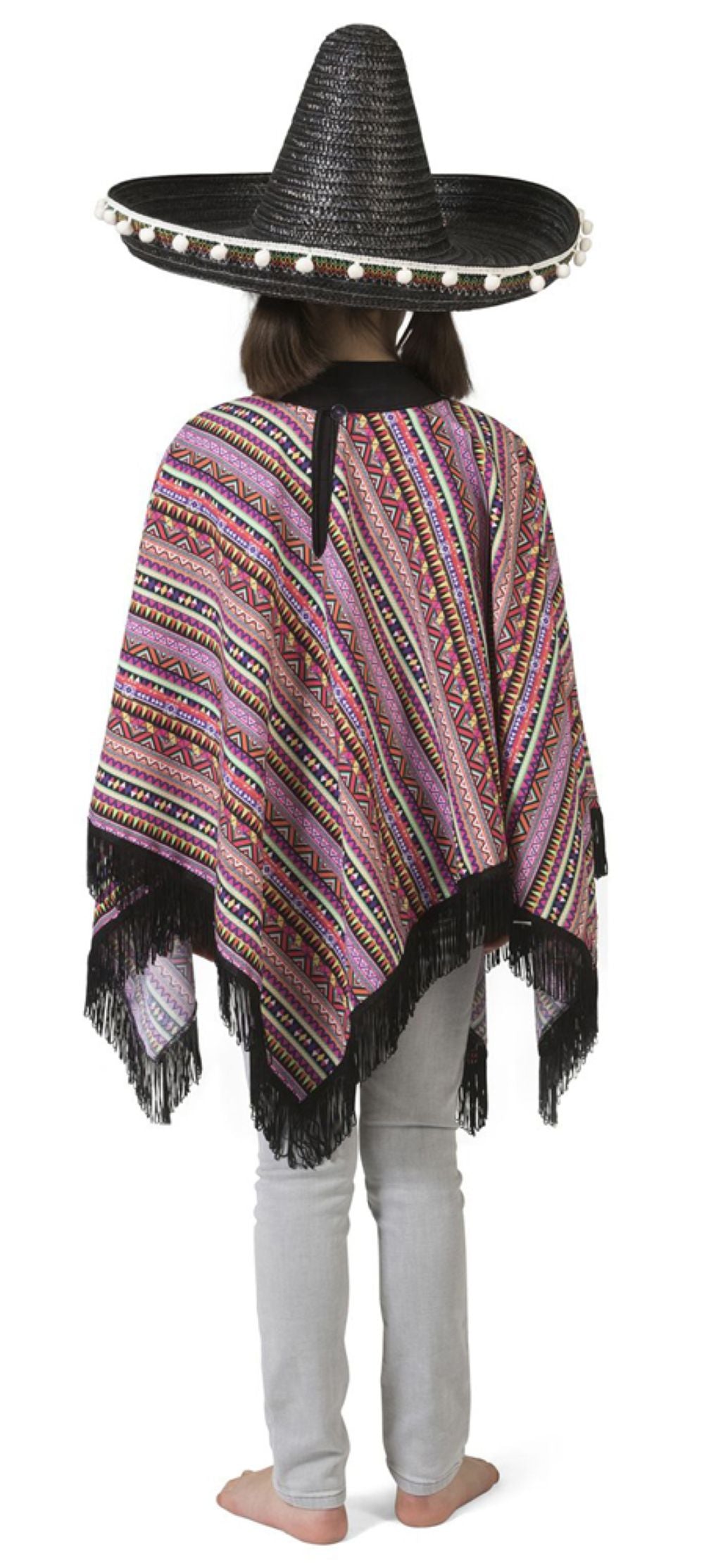mexikaner-poncho-pedro-kinder-bunt-fasching-cape-gr-einheitsgr-e image 3