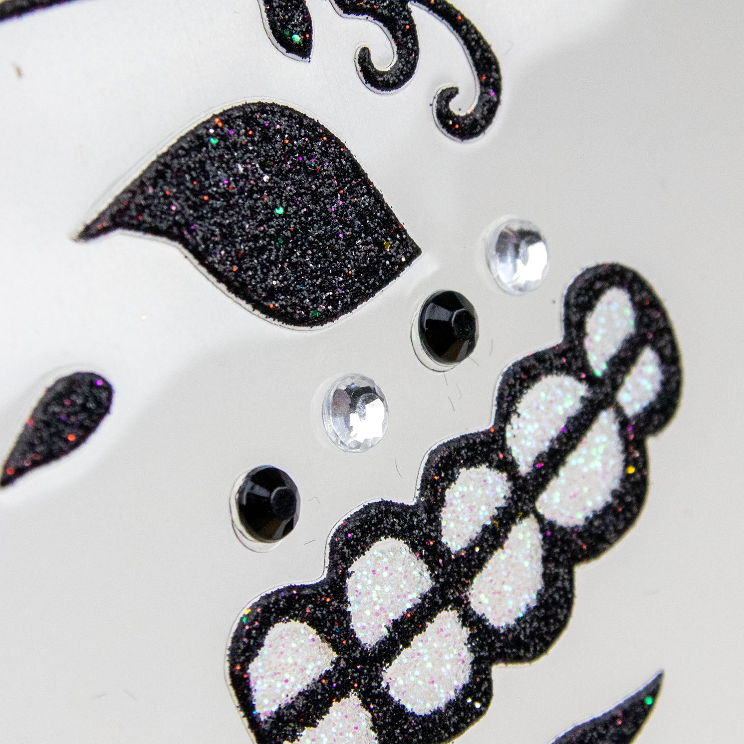 halloween-gesichts-tattoo-skelett-schwarz-glitzer-selbstklebend image 4