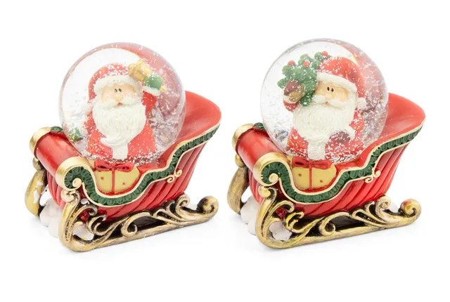 das-kost-mland-dekorationen-schneekugel-santa-im-schlitten-7cm-rot image 1