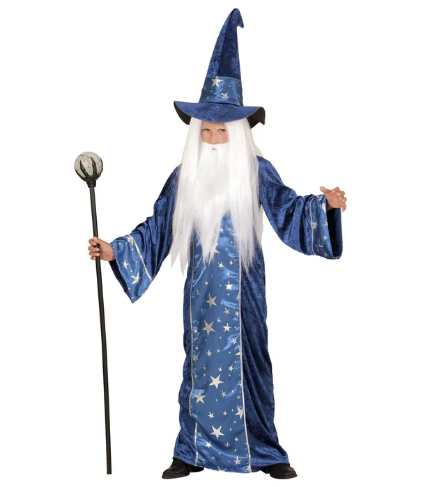 das-kost-mland-fantasy-zauberer-kinderkost-m-blau-gold-128 image 1
