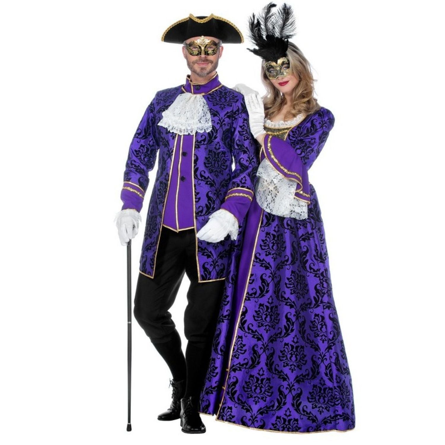 das-kost-mland-damen-venedig-barock-kost-m-kleid-lila image 5