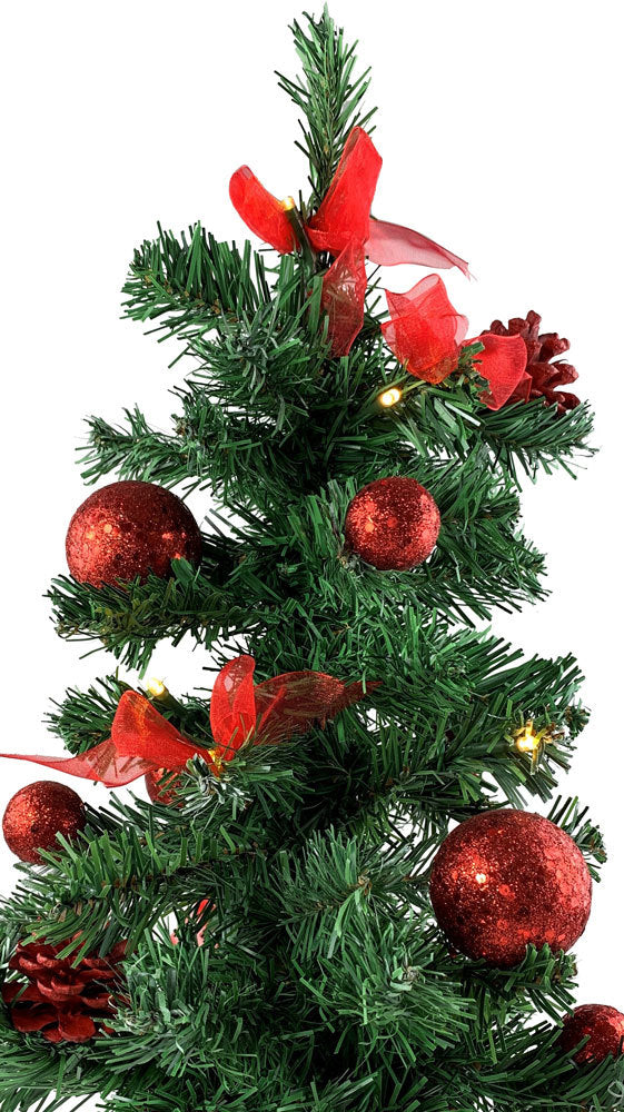 das-kost-mland-deko-weihnachtsbaum-50cm-led-rot-mit-kugeln image 4