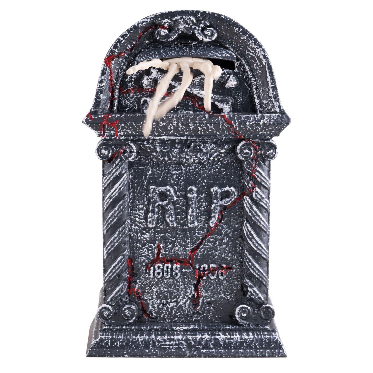 das-kost-mland-grabstein-skeletthand-deko-animatronic-44cm image 1
