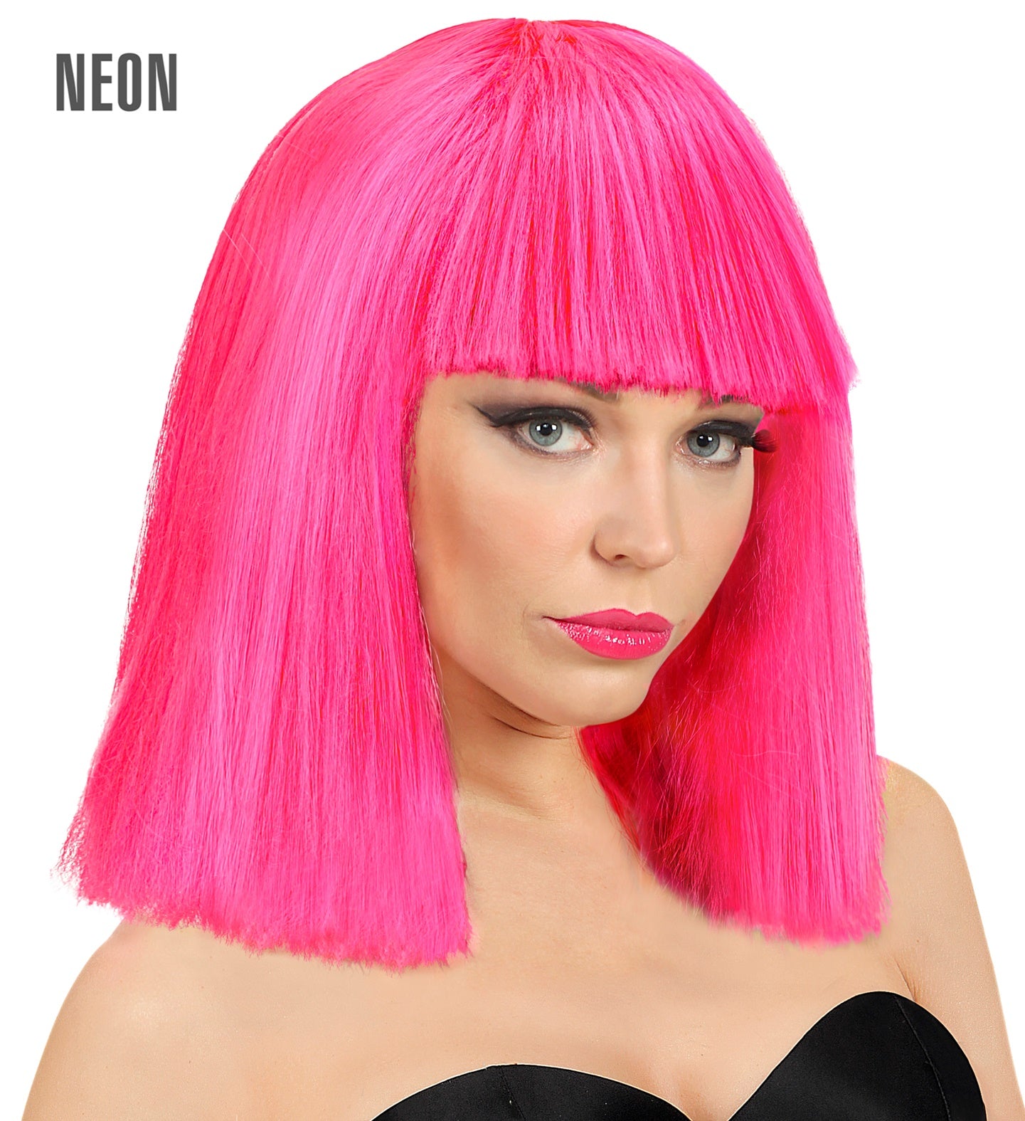 das-kost-mland-accessoires-longbob-per-cke-showgirl-neon-pink image 2