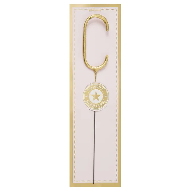 das-kost-mland-classic-wunderkerze-buchstabe-c-gold-6-5cm image 1