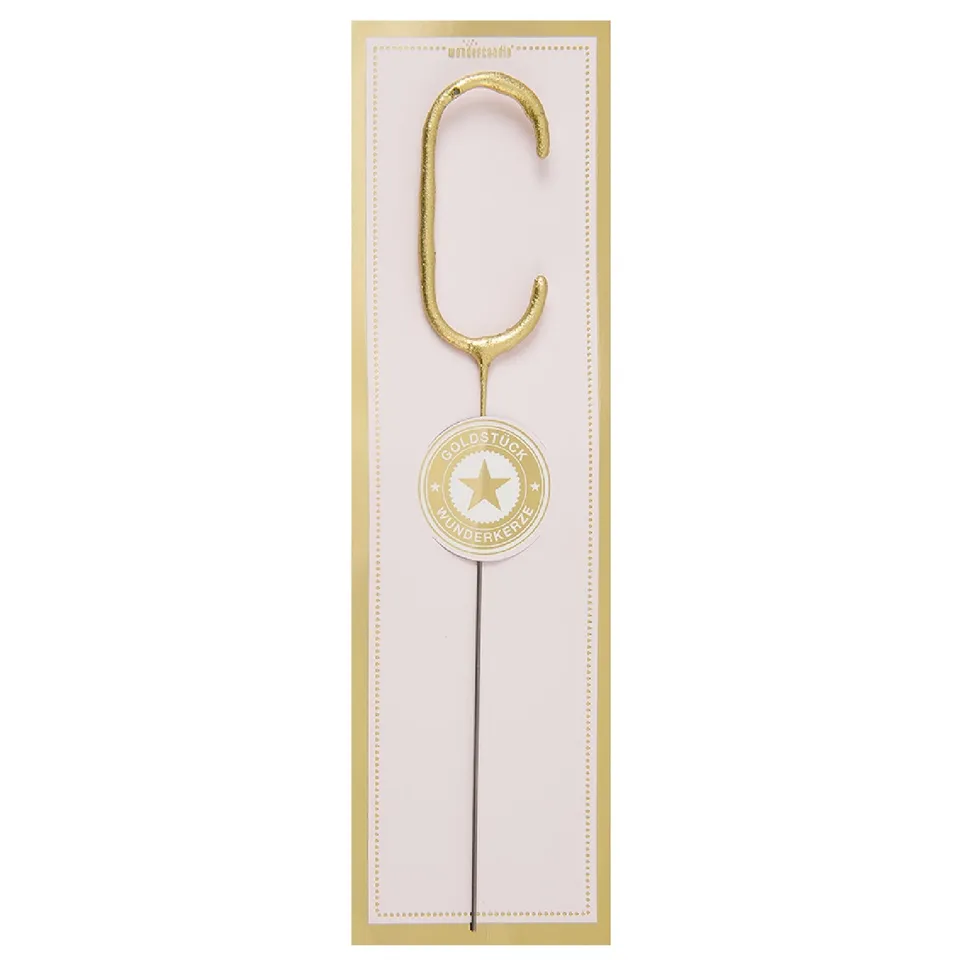 das-kost-mland-classic-wunderkerze-buchstabe-c-gold-6-5cm image 1