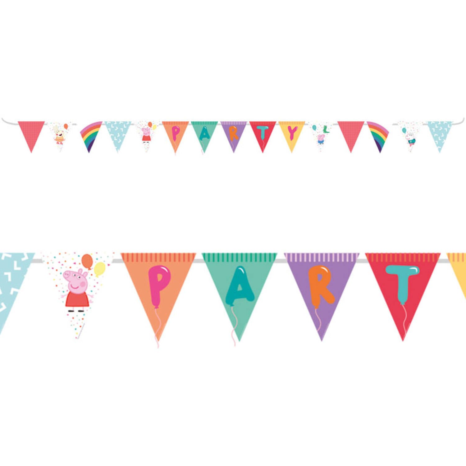 das-kost-mland-peppa-pig-partydeko-wimpelkette-set image 2