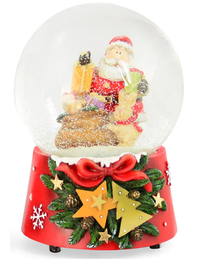 das-kost-mland-schneekugel-weihnachtsmann-spieluhr-14-5-cm image 1