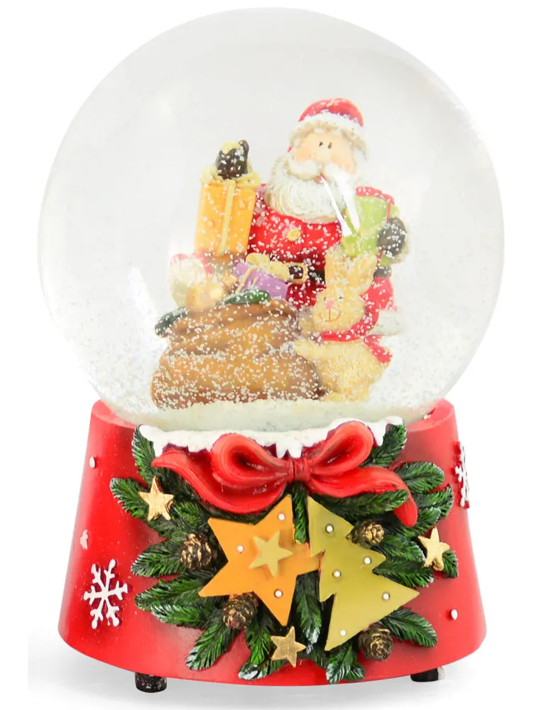 das-kost-mland-schneekugel-weihnachtsmann-spieluhr-14-5-cm image 1