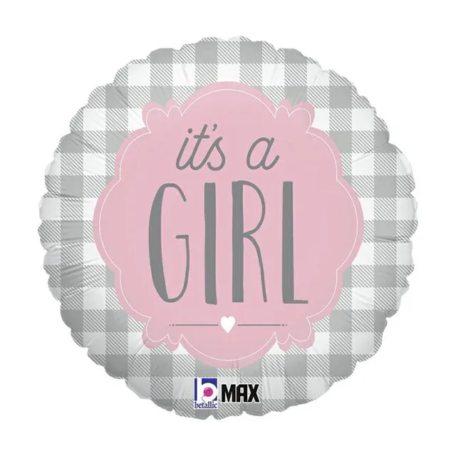 das-kost-mland-dekorationen-folienballon-its-a-girl-46cm-rosa image 1