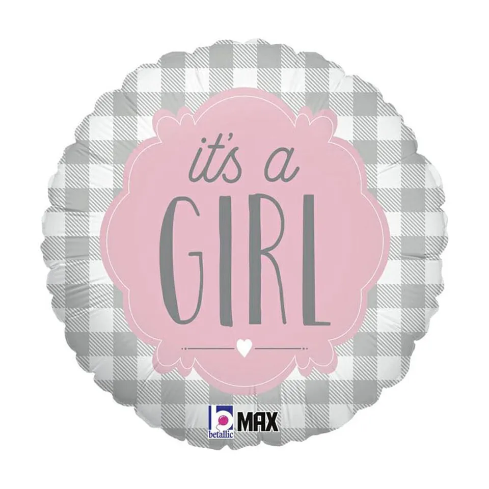 das-kost-mland-dekorationen-folienballon-its-a-girl-46cm-rosa image 1