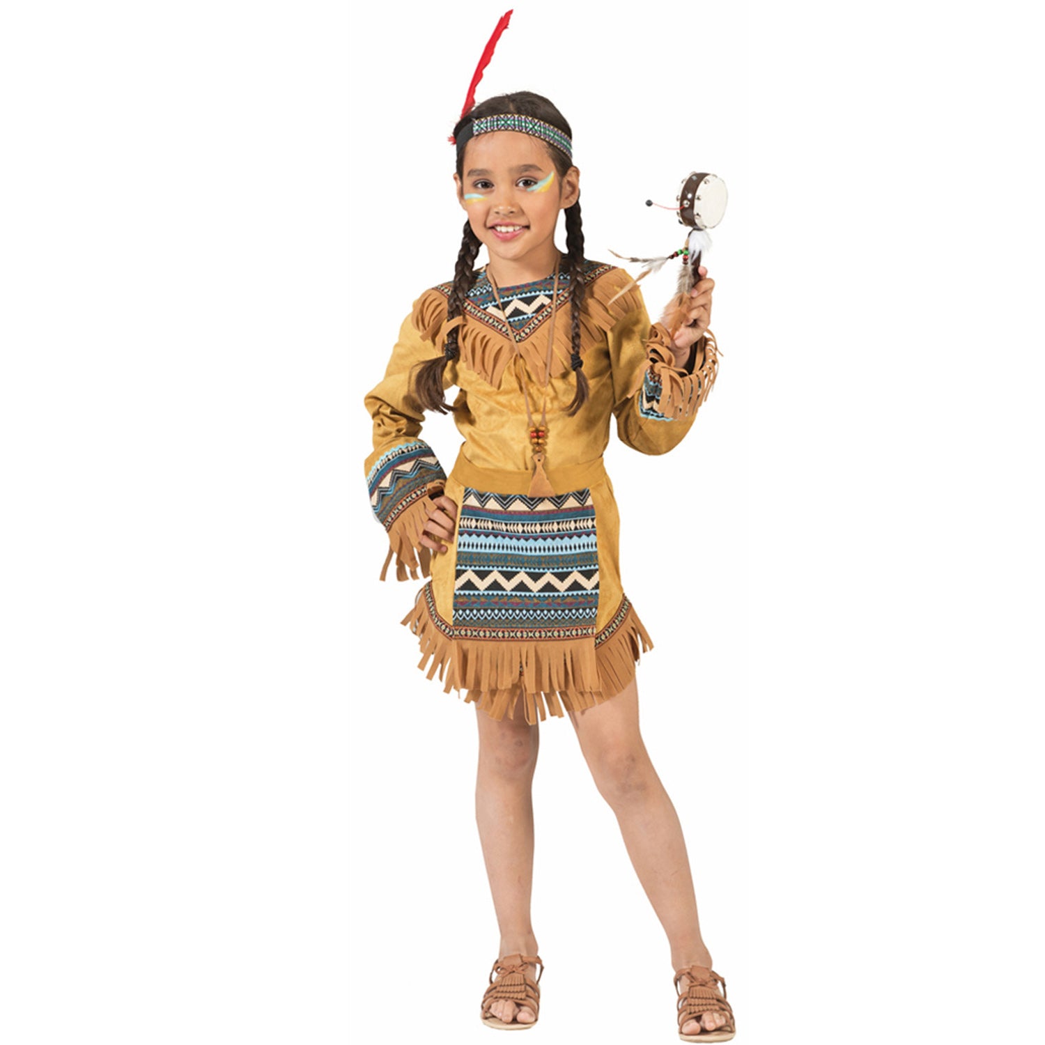 das-kost-mland-cherokee-indianerin-kost-m-m-dchen-braun image 2
