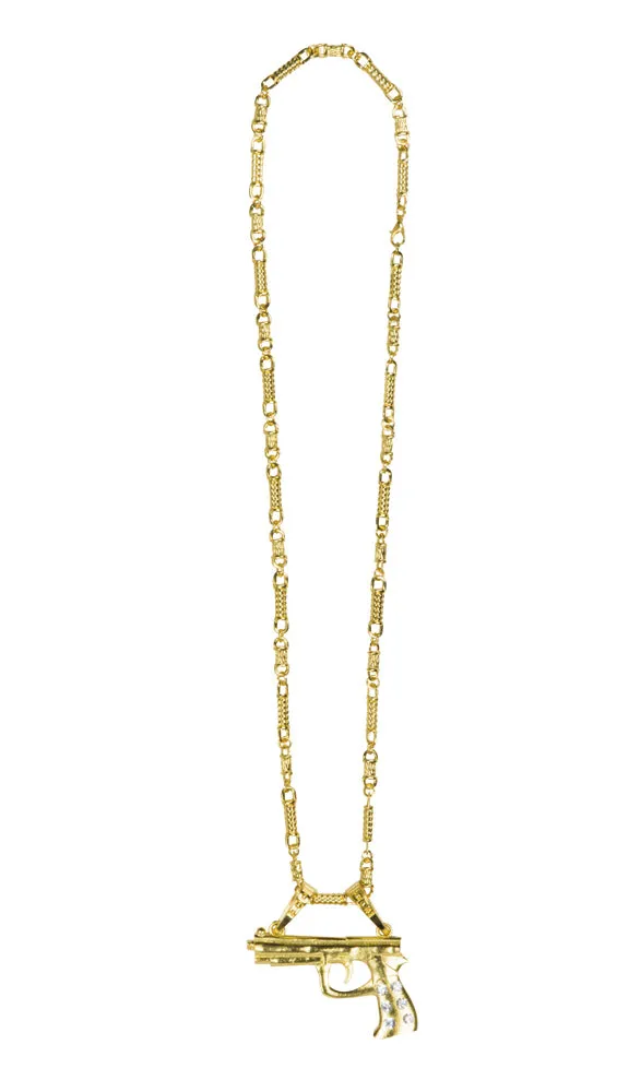 das-kost-mland-pimp-gun-halskette-pistole-gold-mit-strass-60-cm image 1