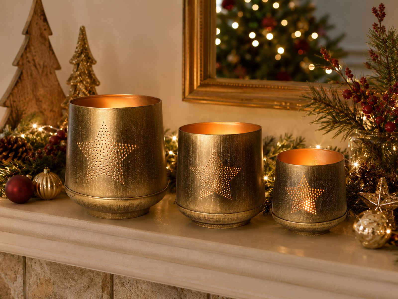 riffelmacher-windlicht-set-3-tlg-stern-baum-gold-bronze-19155 image 3
