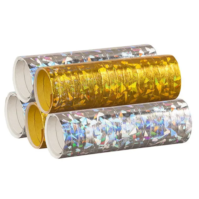 das-kost-mland-luftschlangen-holografisch-gold-silber-5-rollen image 1