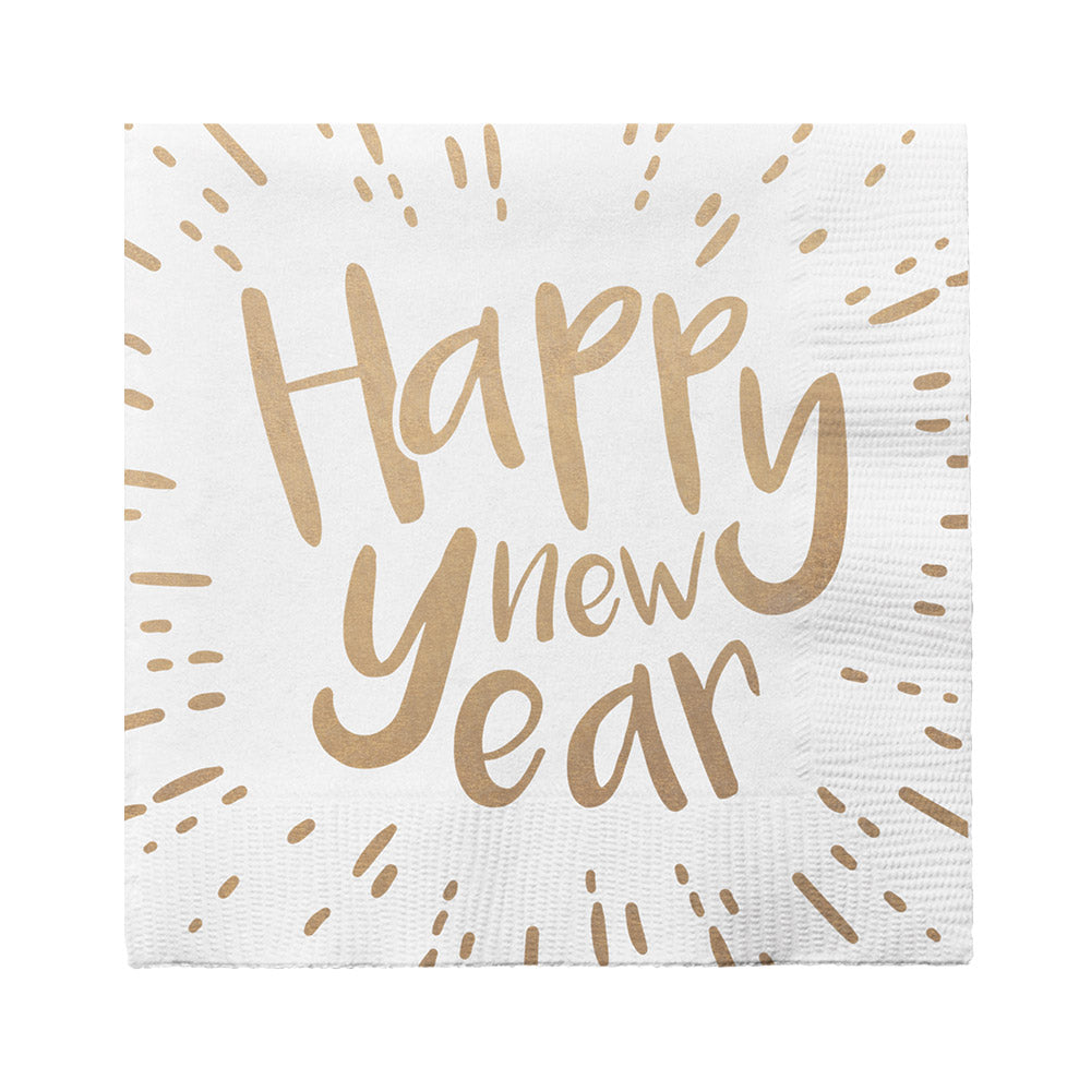 das-kost-mland-happy-new-year-servietten-33x33cm-wei-gold-20-st-ck image 2