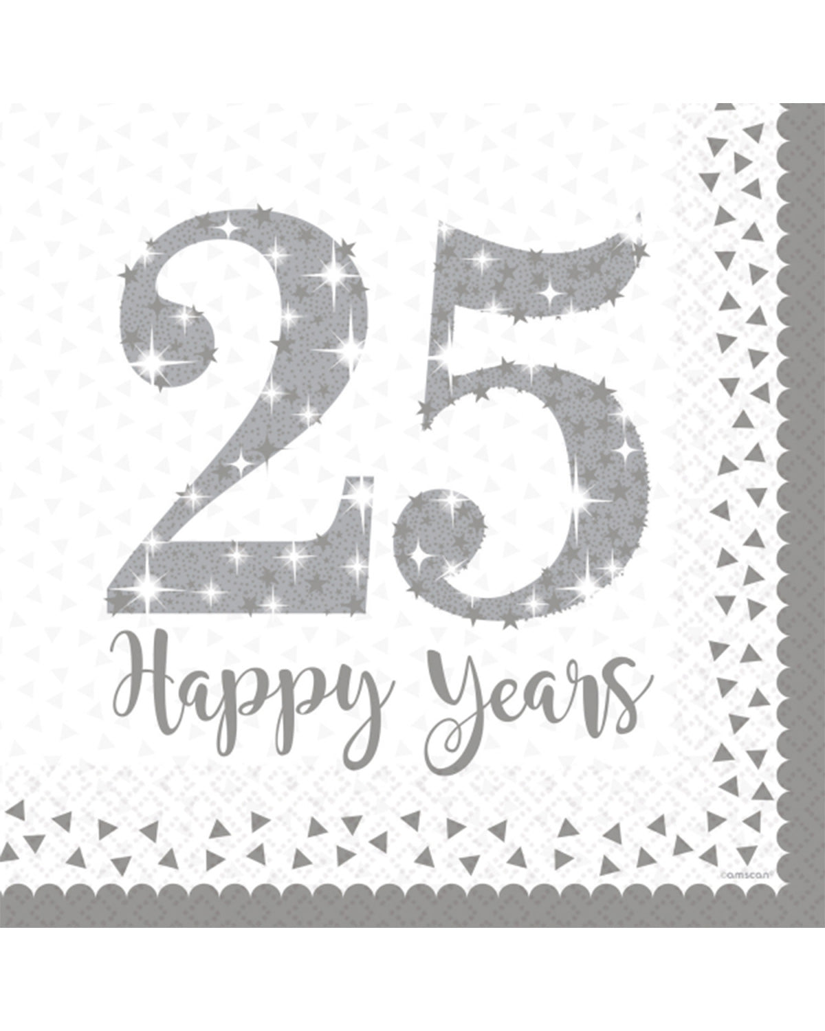 das-kost-mland-dekorationen-silver-anniversaries-servietten-16x-silber image 1
