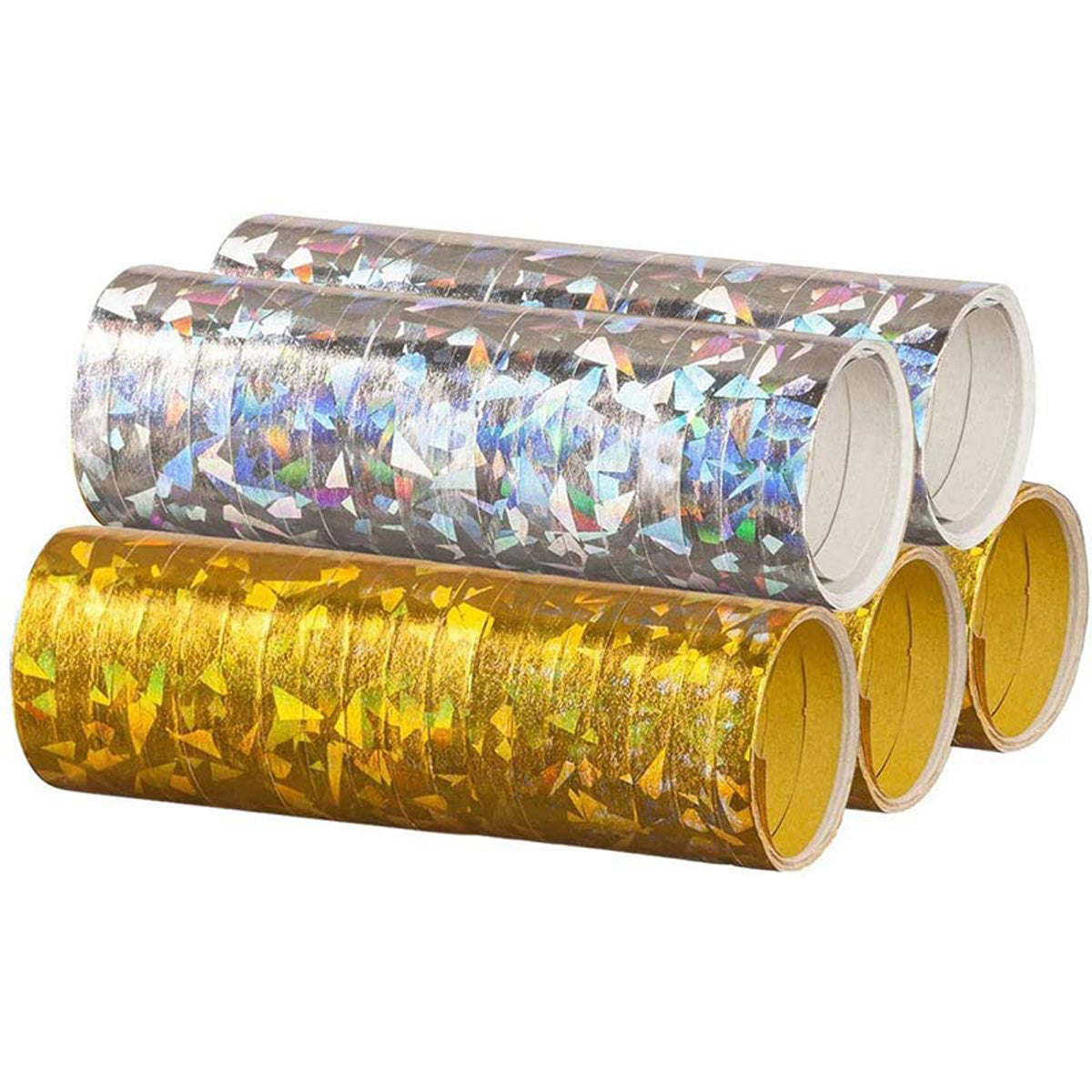 das-kost-mland-luftschlangen-holografisch-gold-silber-5-rollen image 7