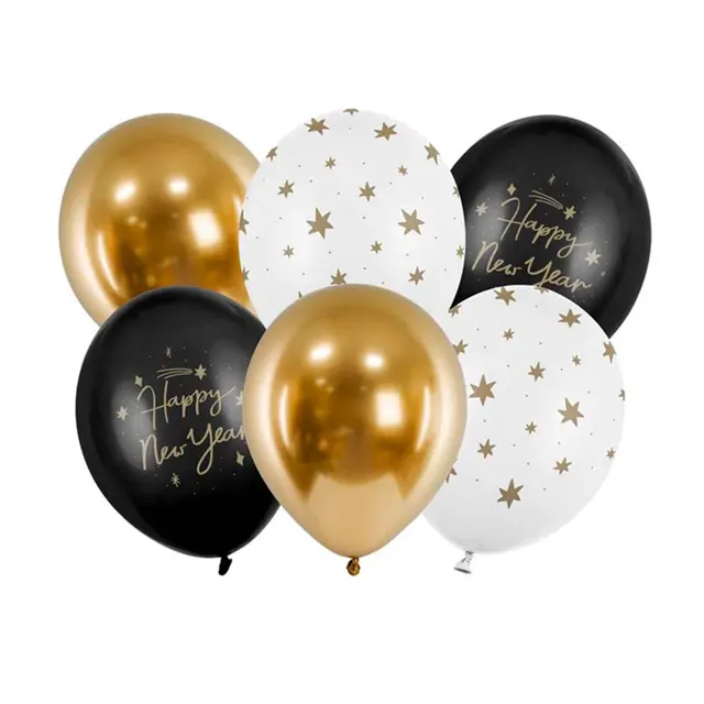 das-kost-mland-luftballon-happy-new-year-30cm-6-stk image 1