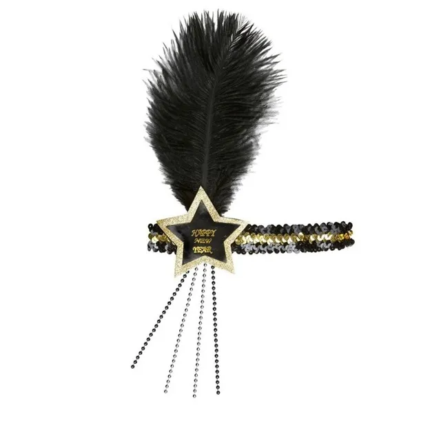 charleston-stirnband-happy-new-year-gold-feder-silvester image 1