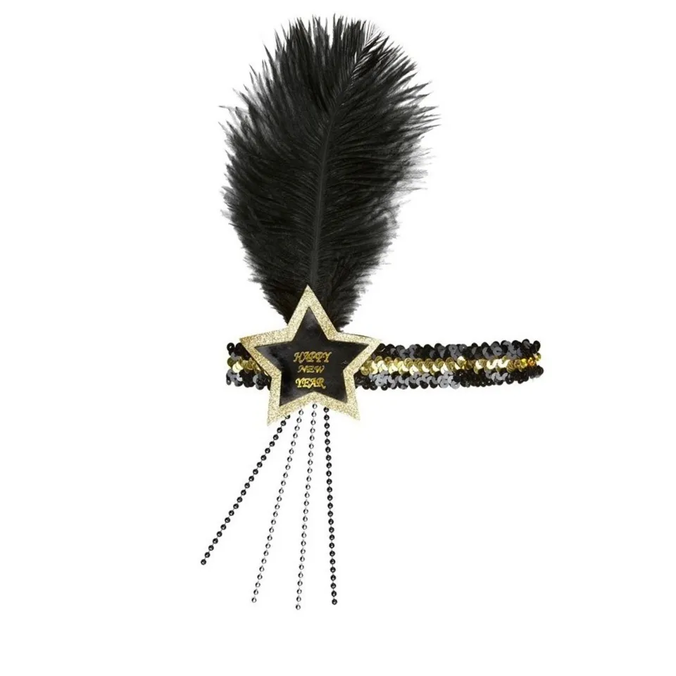 charleston-stirnband-happy-new-year-gold-feder-silvester image 1