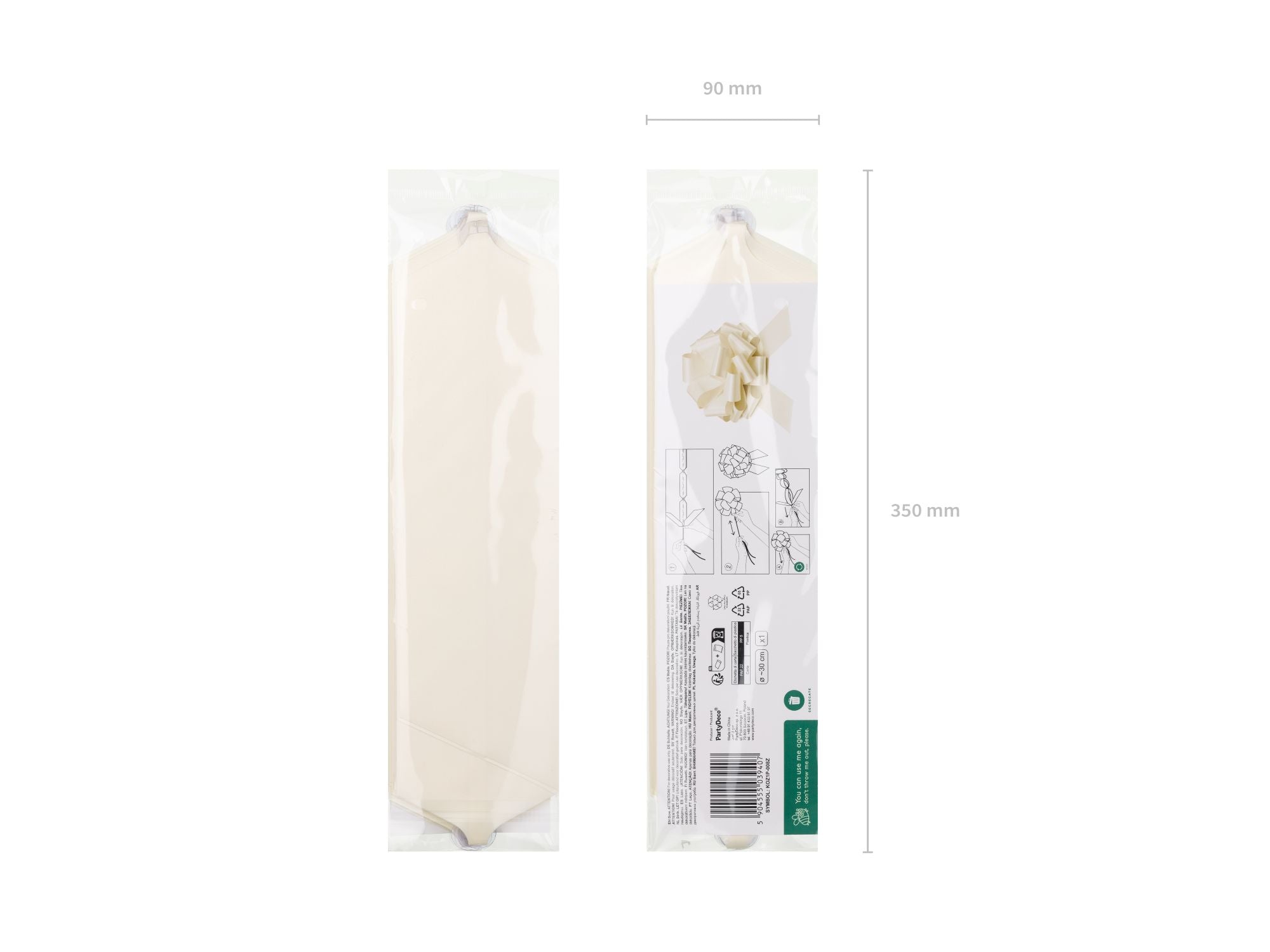 das-kost-mland-dekoschleife-30-cm-deko-off-white image 2