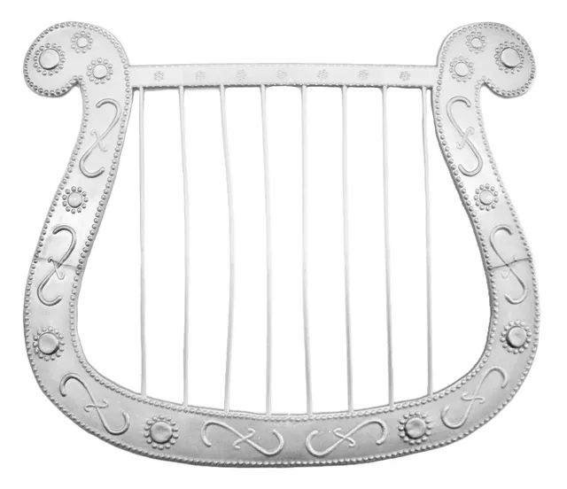 das-kost-mland-accessoires-harfe-engel-silber-28x23cm image 1