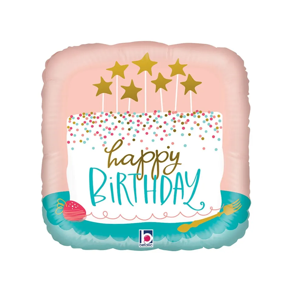 das-kost-mland-happy-birthday-folienballon-eckig-kuchen-46cm image 1