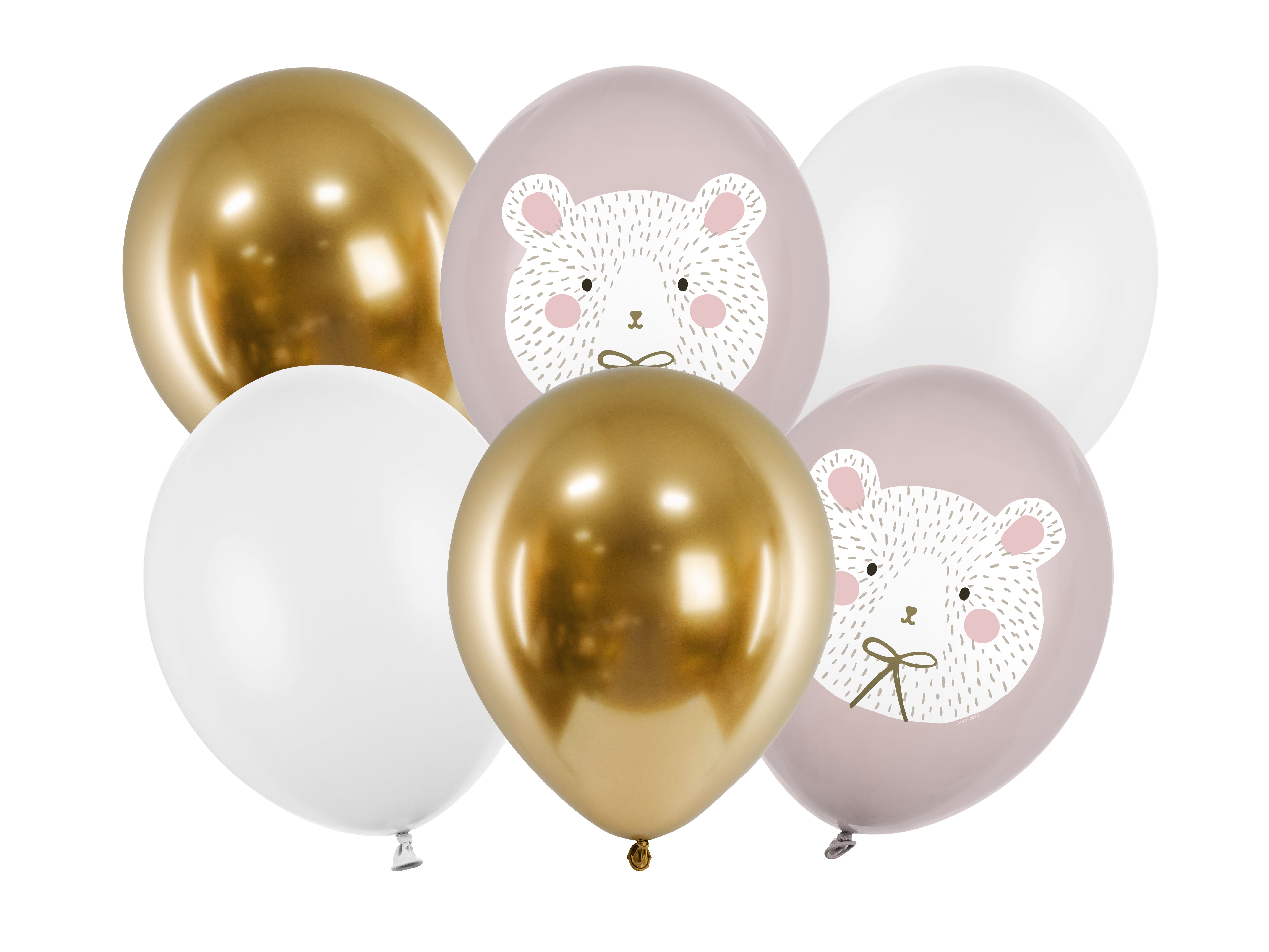 das-kost-mland-dekorationen-polar-bear-luftballon-rosa-6-stk image 1