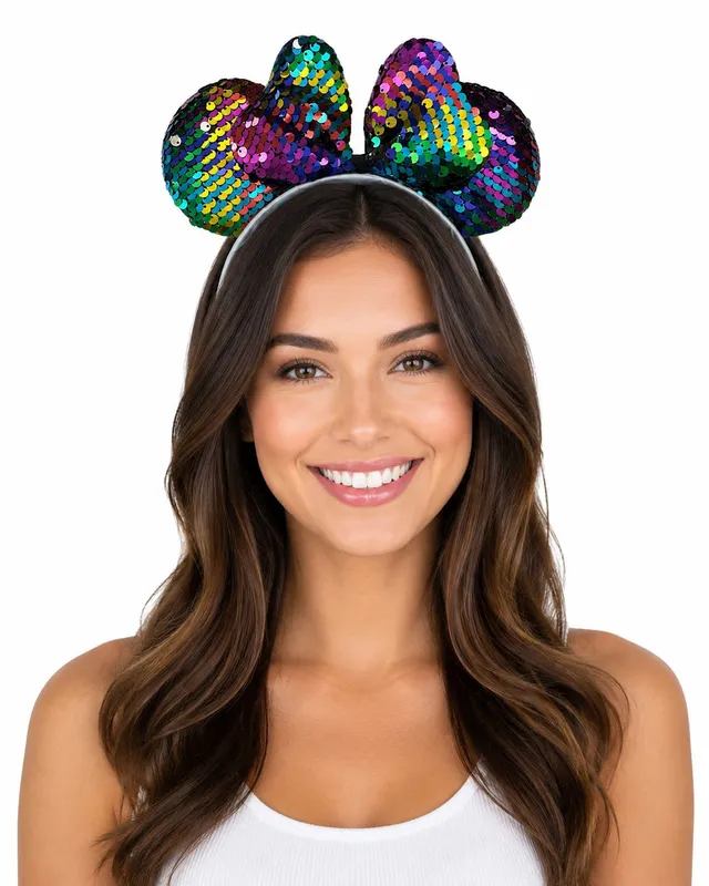 das-kost-mland-accessoires-mausohren-haarreif-regenbogen-glitzer image 1