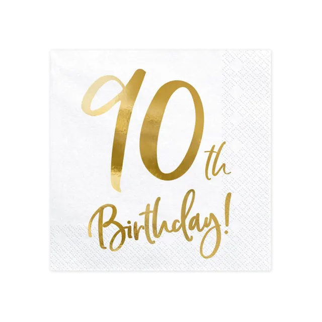 das-kost-mland-servietten-birthday-gold-90-20-stk-33x33-cm image 1