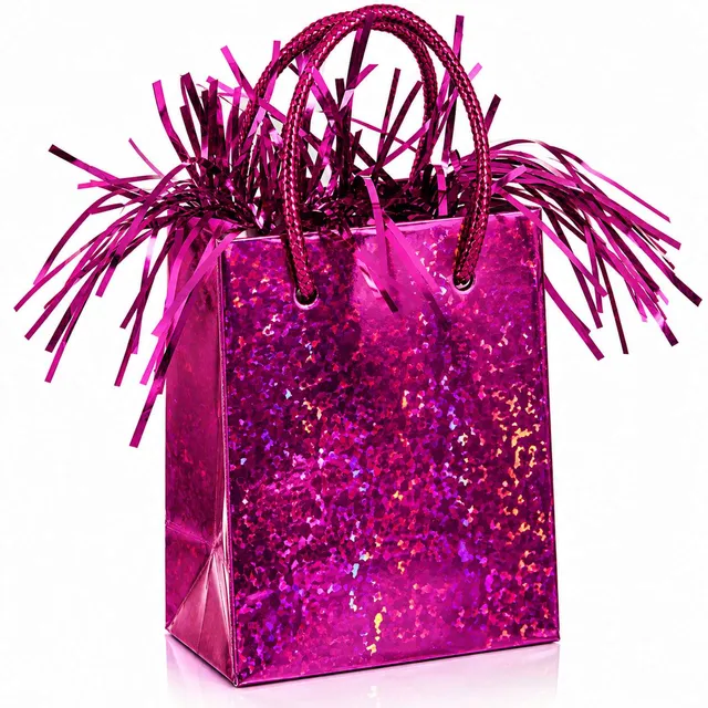 das-kost-mland-dekorationen-ballongewicht-170g-holo-hot-pink image 1