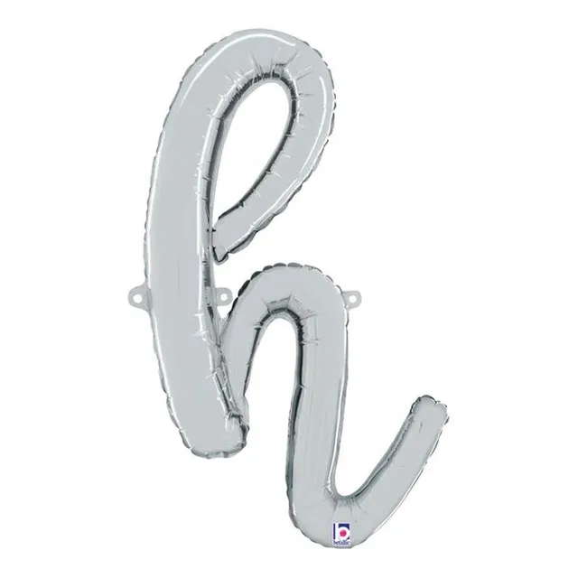 das-kost-mland-folienballon-buchstabe-h-silber-skript-61cm image 1
