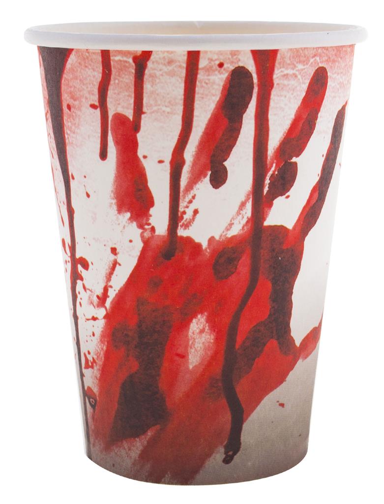 das-kost-mland-halloween-trinkbecher-blutig-pappe-8-st-ck image 1