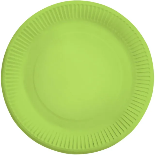 das-kost-mland-dekorationen-8-teller-unifarben-23cm-pappteller-kiwi image 1